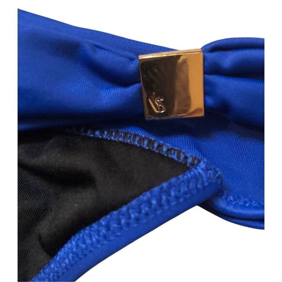 Victoria's Secret Swim The Hottie Cheeky Bikini Bottom Ruched Royal Blue Large - Picture 3 of 8